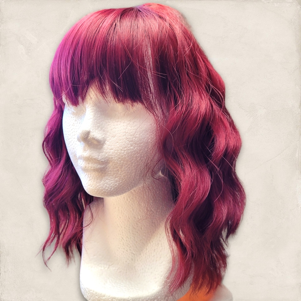 Youthful Short waved Red hair piece